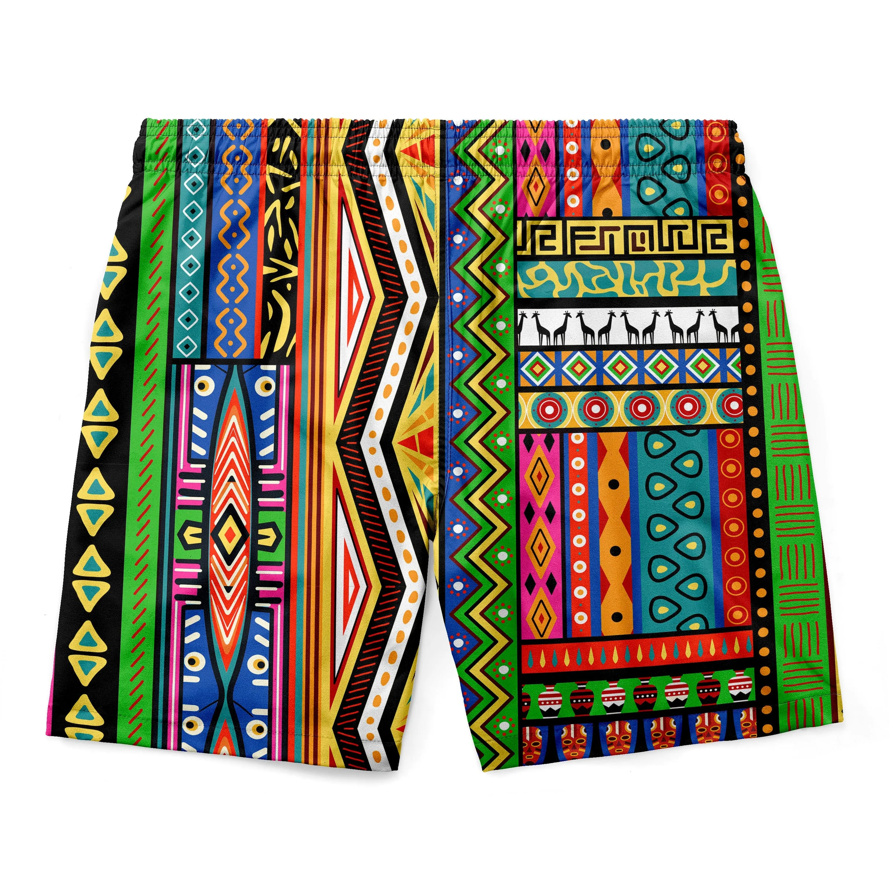 African Striped Patterns Shorts