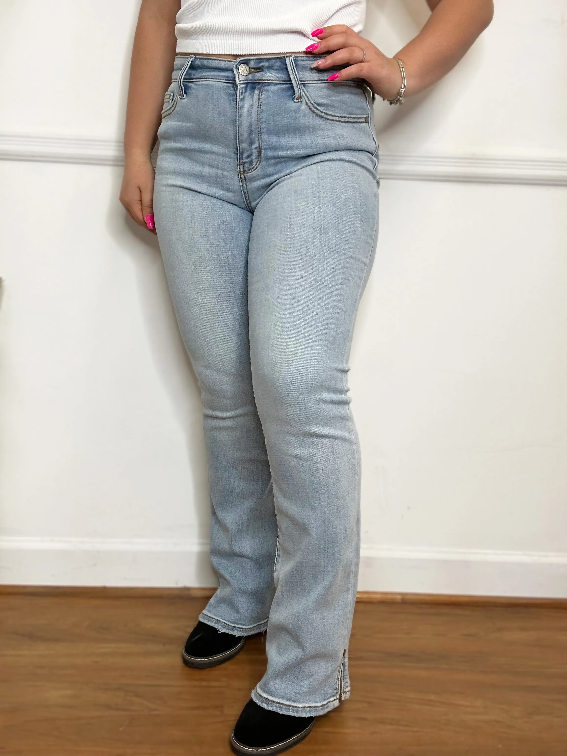 Alice Side Slit Hem Bootcut Judy Blue Jeans