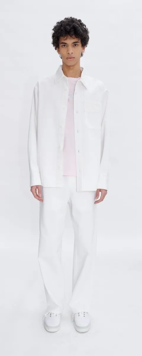 APC Overshirt basile brodee poitrine White