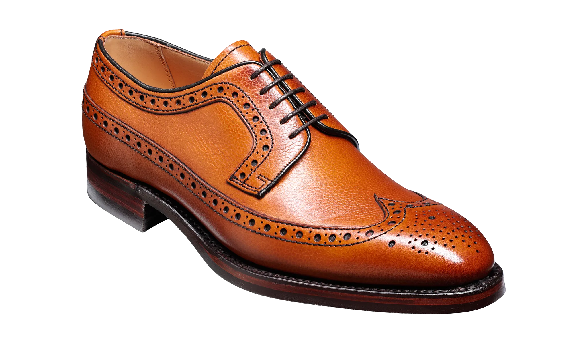 Barker Calvay Classic Long-Wing  Brogue Shoe - Cedar Grain