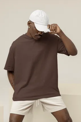 Basic Oversized T-shirt - Brown