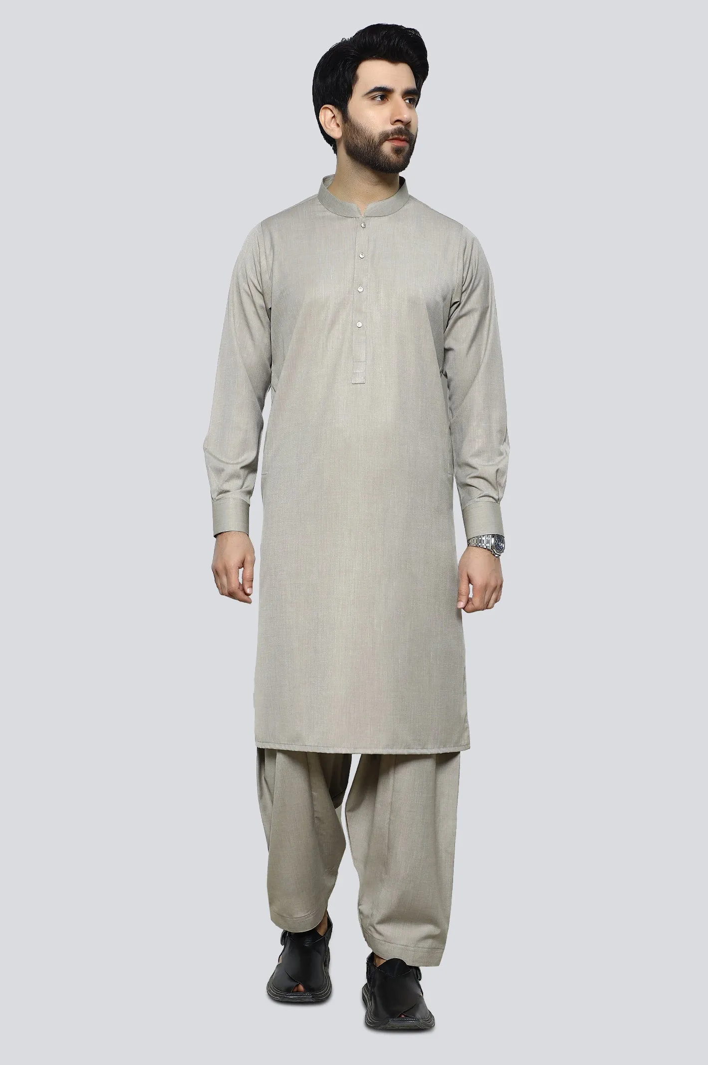 Beige Wash & Wear Shalwar Kameez