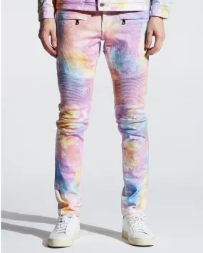 Biker Tie-Dye Wash Denim (Light Multi) /C3