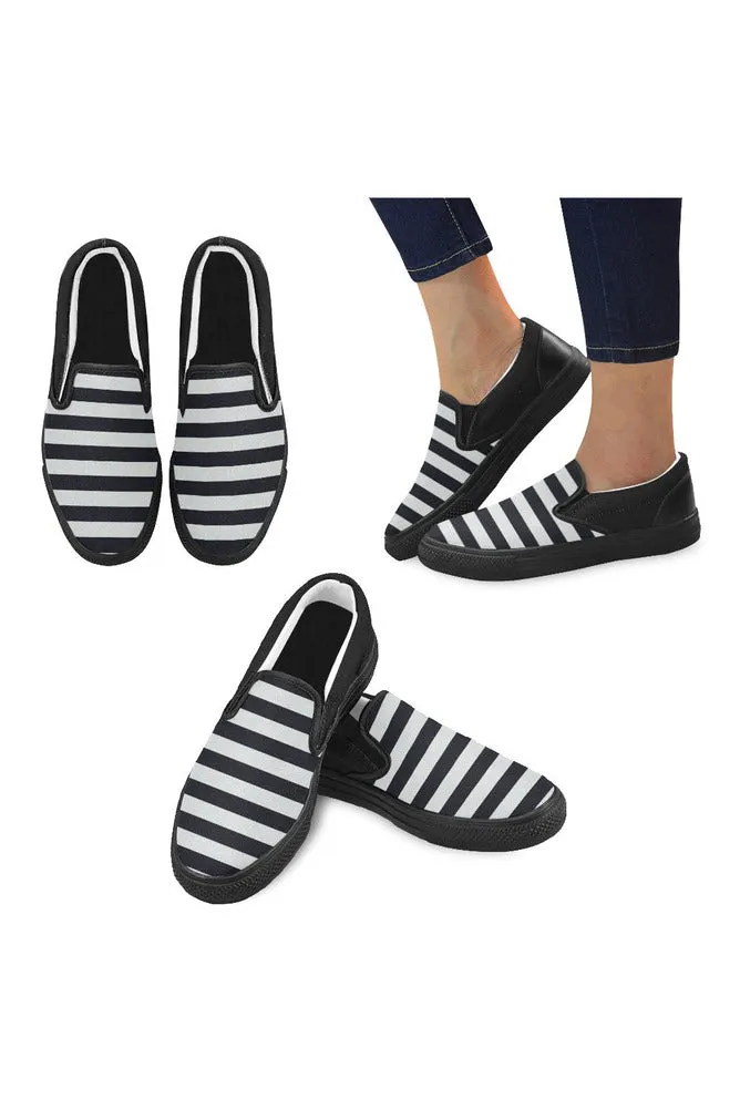 Bold Stripe Men's Slip-on Canvas Shoes