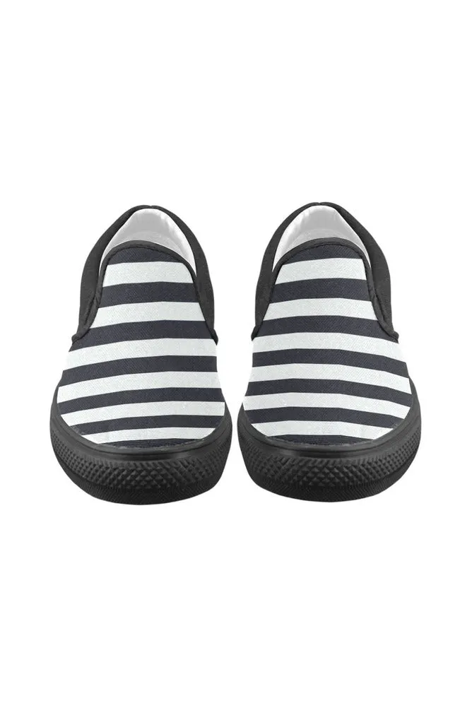 Bold Stripe Men's Slip-on Canvas Shoes