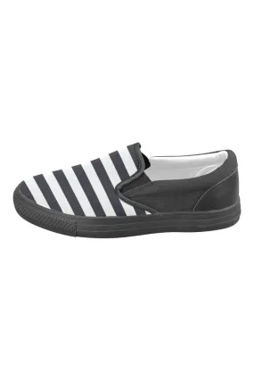 Bold Stripe Men's Slip-on Canvas Shoes