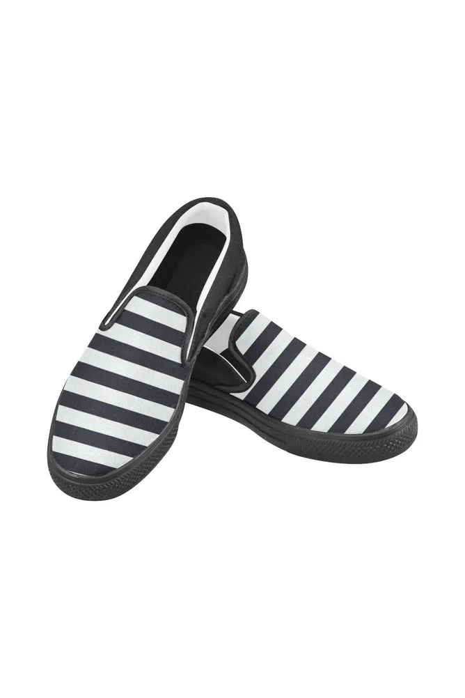 Bold Stripe Men's Slip-on Canvas Shoes