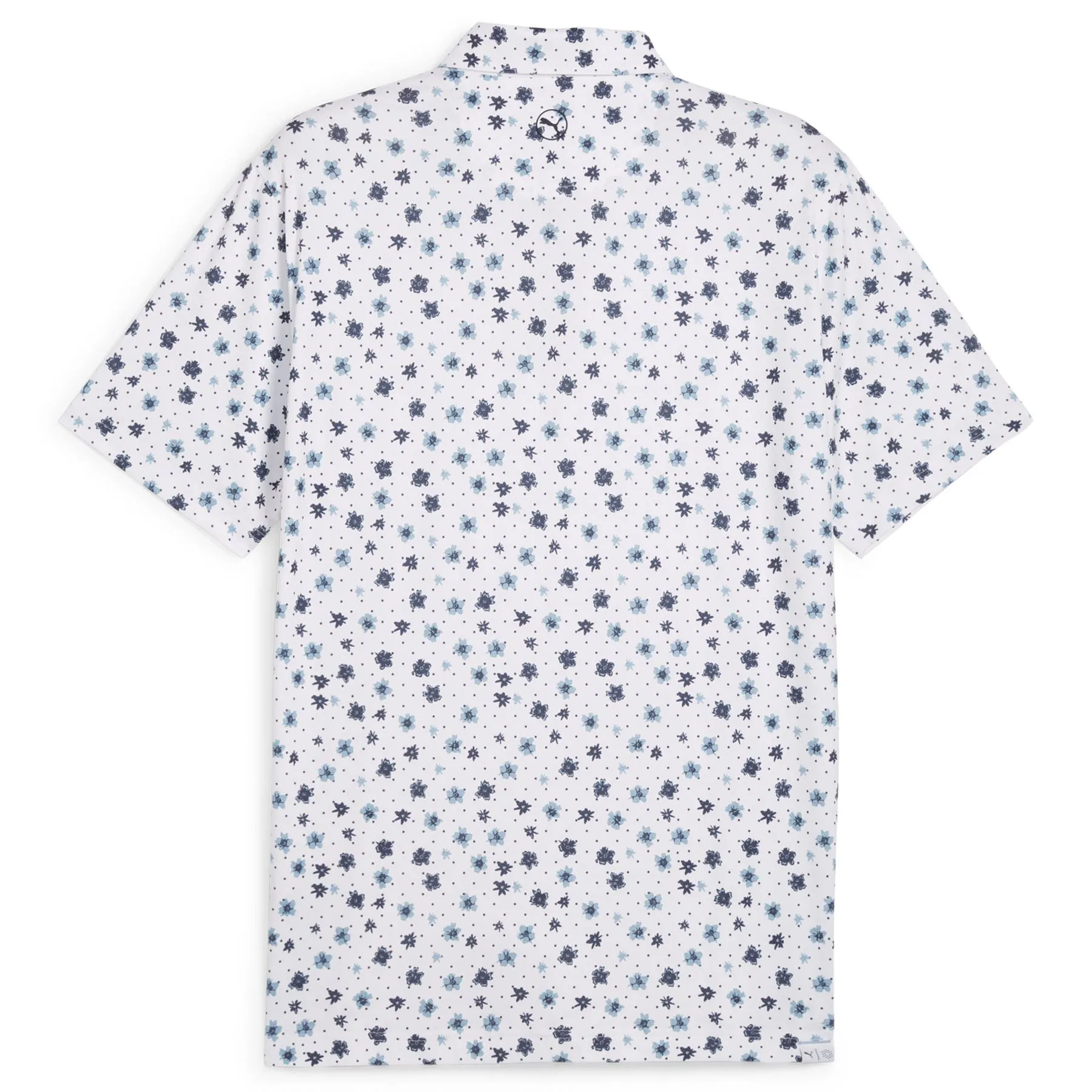 Cloudspun Floral Printed Polo White/Blue - SS24