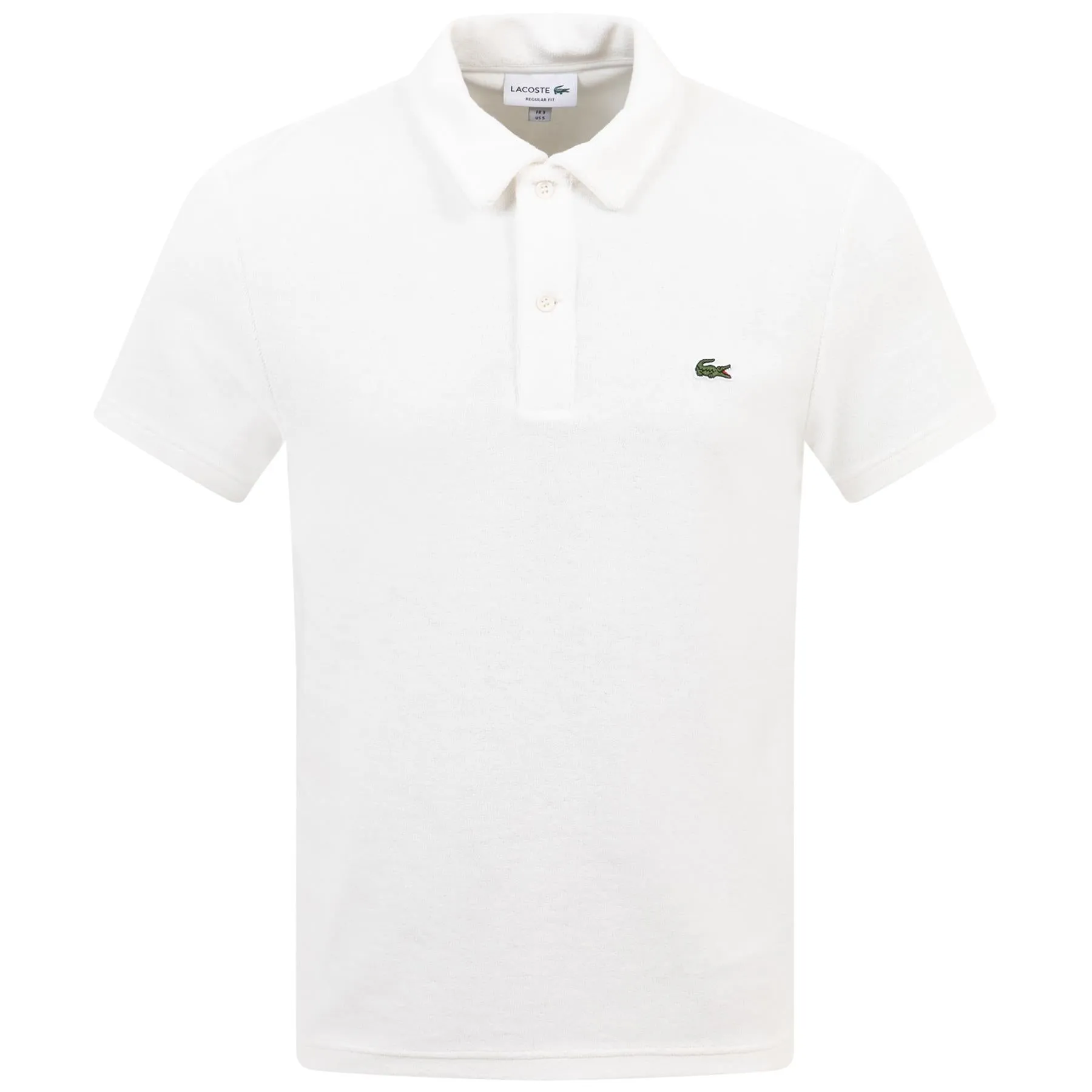 Cotton Blend Terry Cloth Regular Fit Polo White - SS24