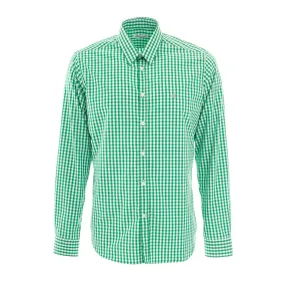 COTTON CHECK SHIRT GREEN/WHITE