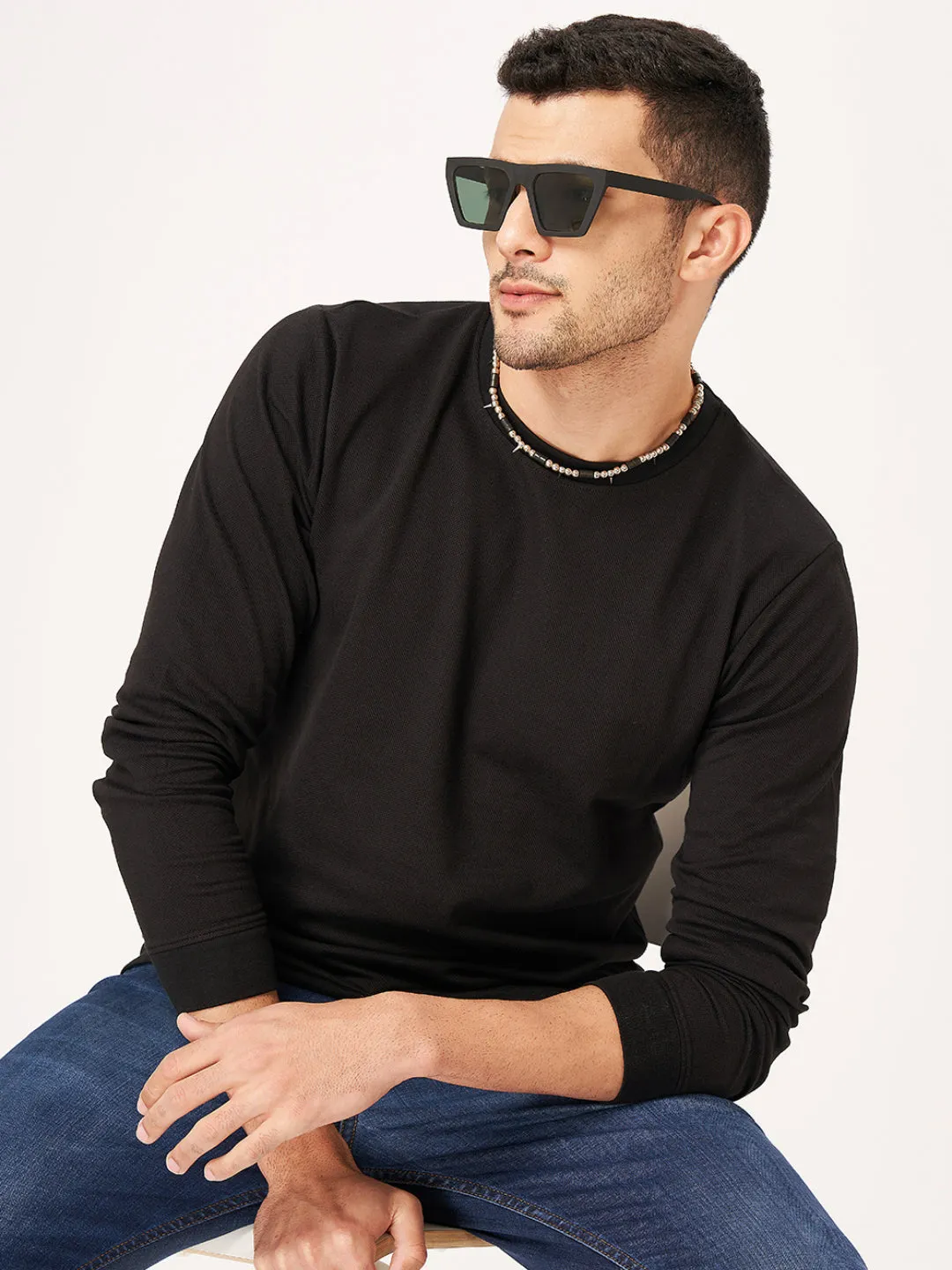 Cotton Round Neck Full Sleeve T-shirt