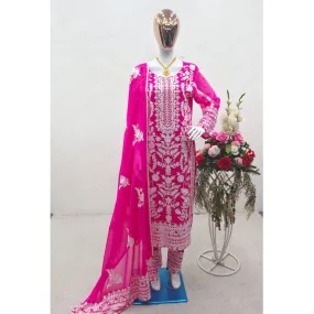 Embroidery Party wear Top Pant with Dupatta Suit