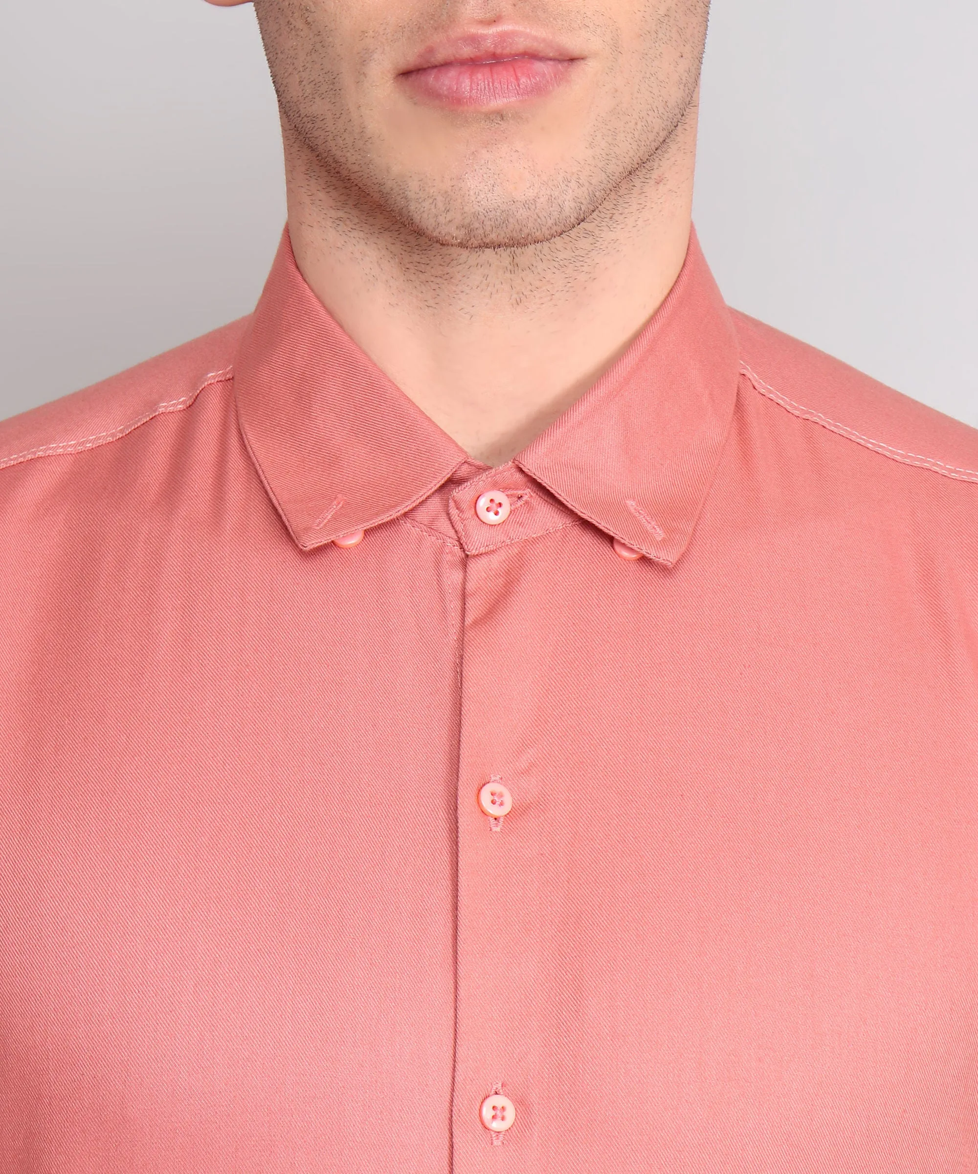 Exclusive TryBuy Premium Peach Button-Up Shirt for Men