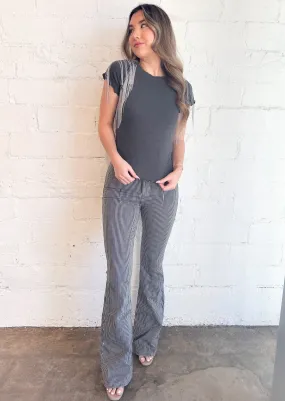 Free People Jayde Flare Railroad Pants