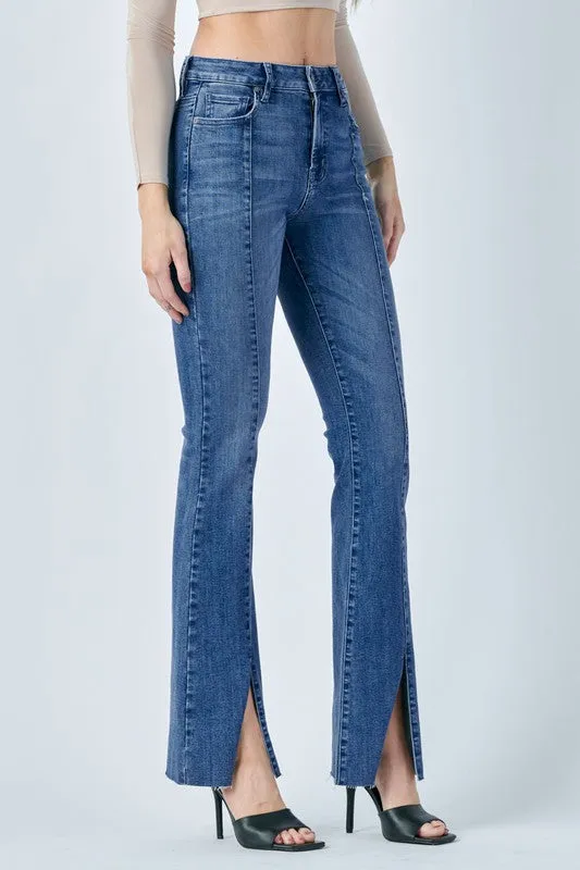 Hidden Happi Flare w/ Front Slit Jeans