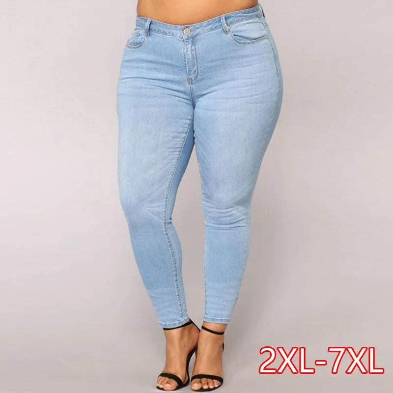 High Waist Skinny Pencil Denim Elastic Jeans