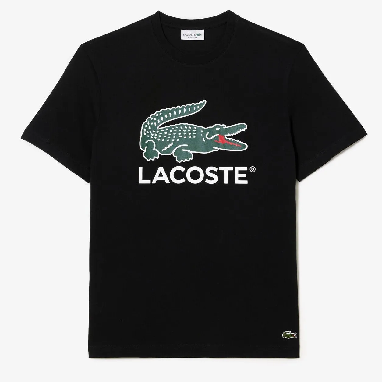 LACOSTE Men's Cotton Jersey Signature Print T-Shirt