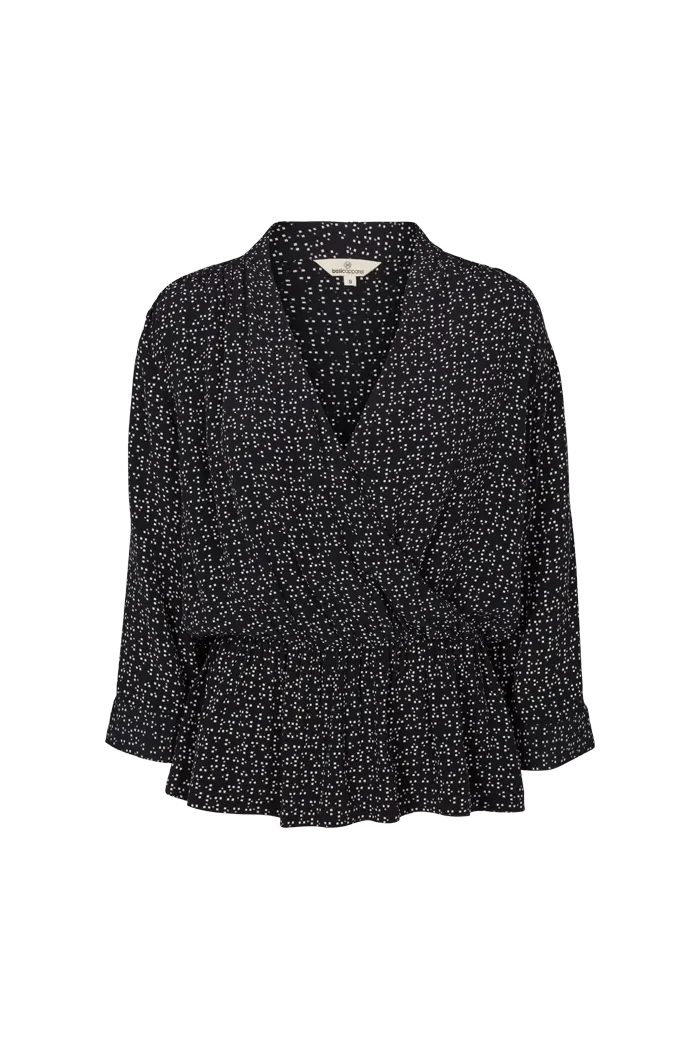 Laurel Blouse - Pixel Print Black