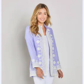 Lilac Linen Embroidered Jacket