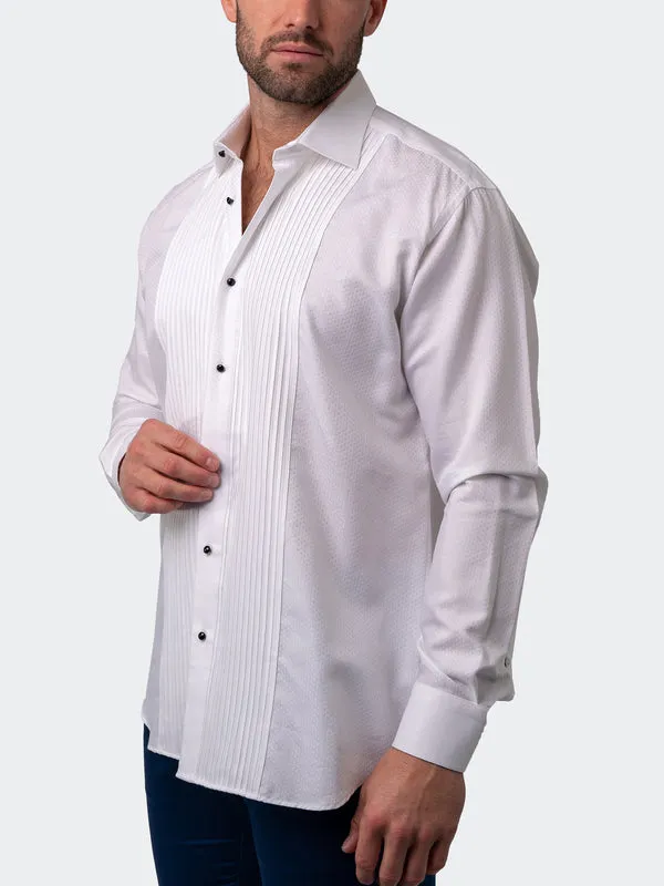 Maceoo Stretch Shirt | Fibonacci Classicdot White