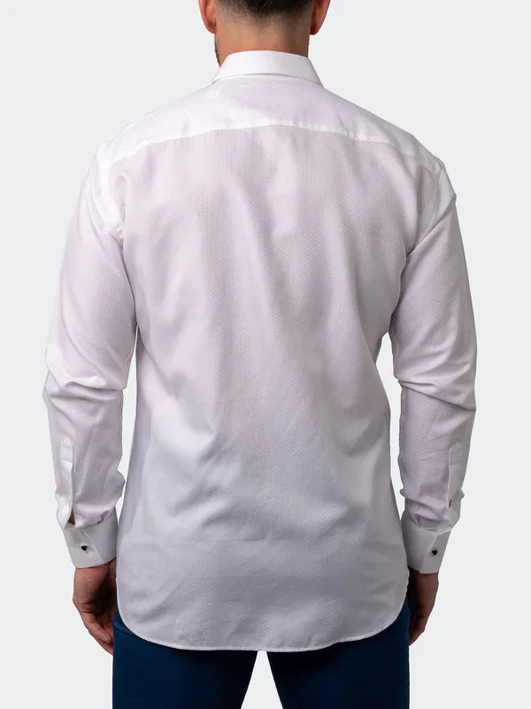 Maceoo Stretch Shirt | Fibonacci Classicdot White