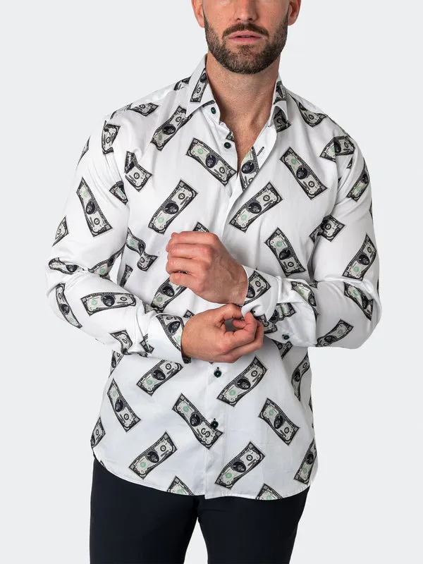 Maceoo Stretch Shirt | Fibonacci MoneyMoneyMoney White