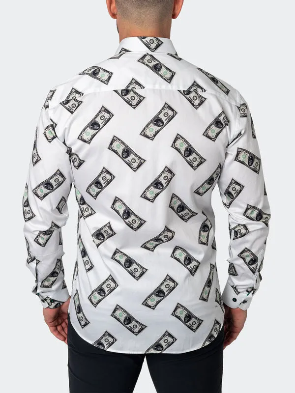 Maceoo Stretch Shirt | Fibonacci MoneyMoneyMoney White