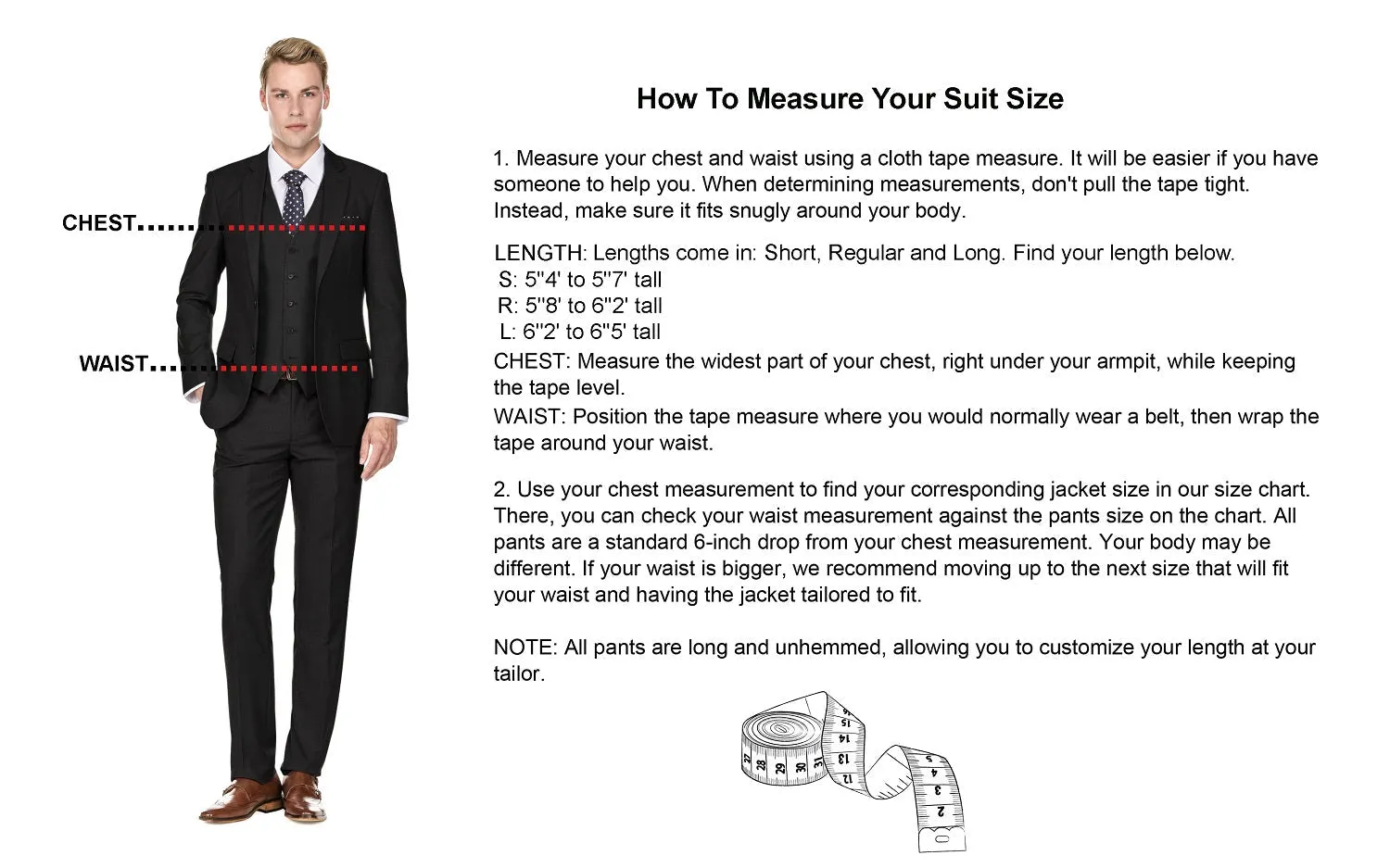 Men's 3PC Birdseye Peak Lapel Tuxedo Set