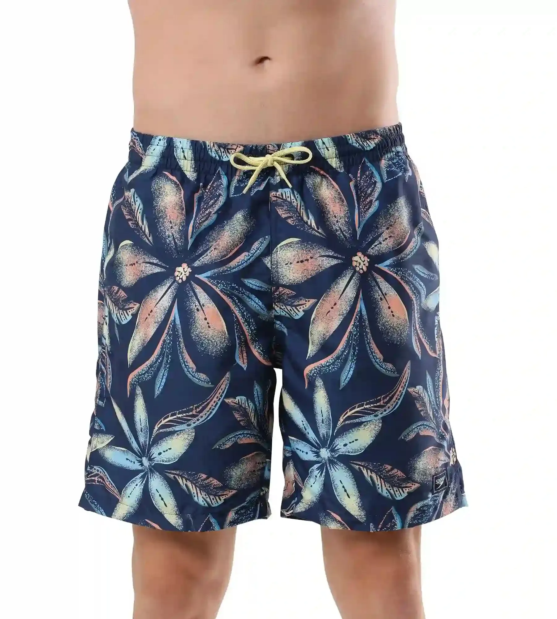 Men's Digital Printed Leisure' Watershorts - Pure Blue & Cerulean Blue