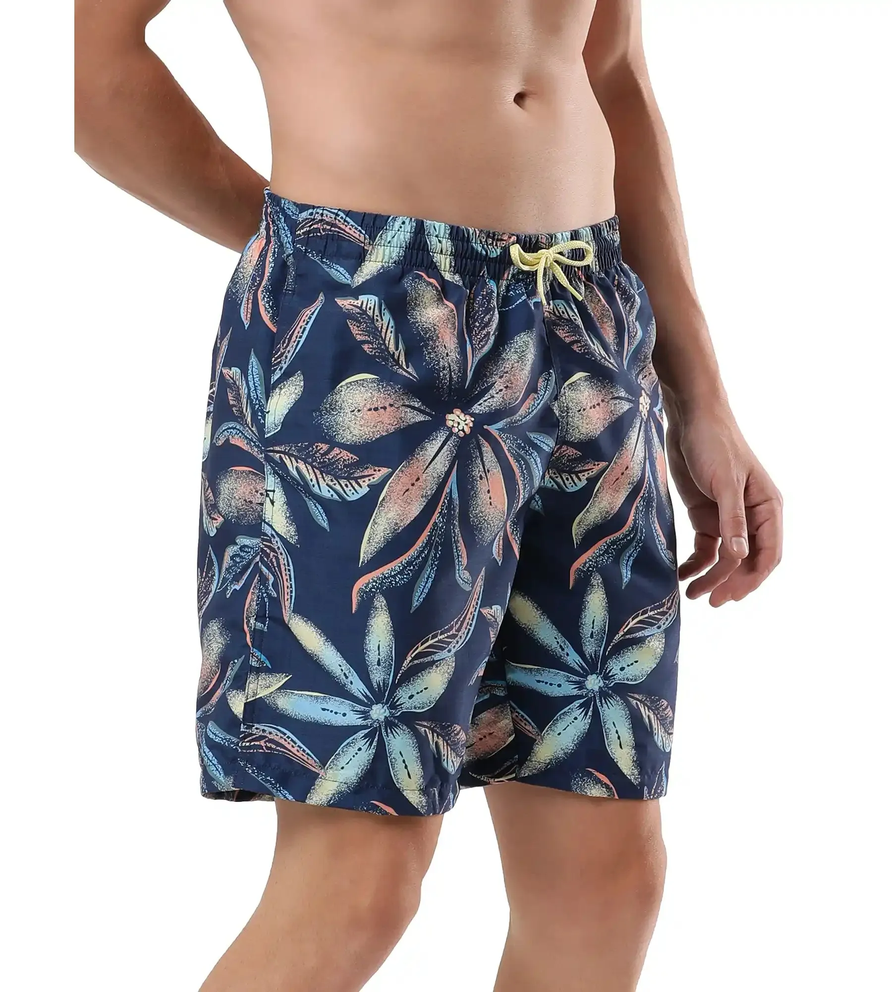 Men's Digital Printed Leisure' Watershorts - Pure Blue & Cerulean Blue