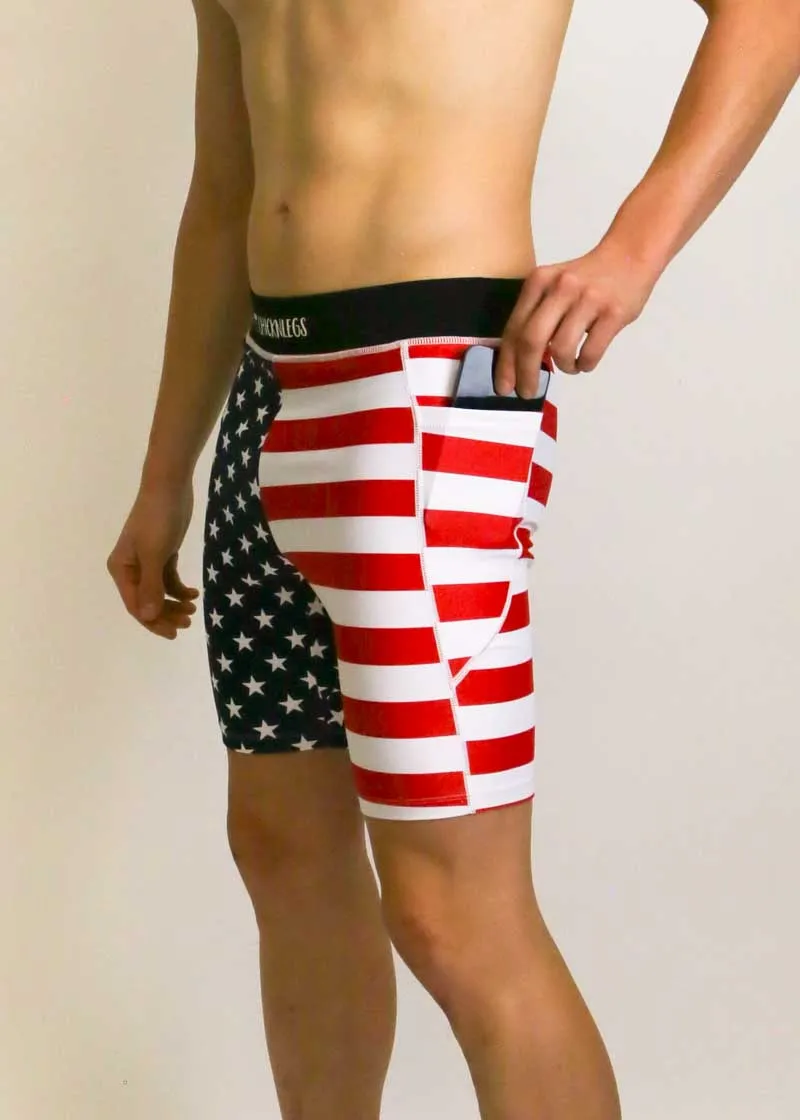 Men's USA 8" Half Tights