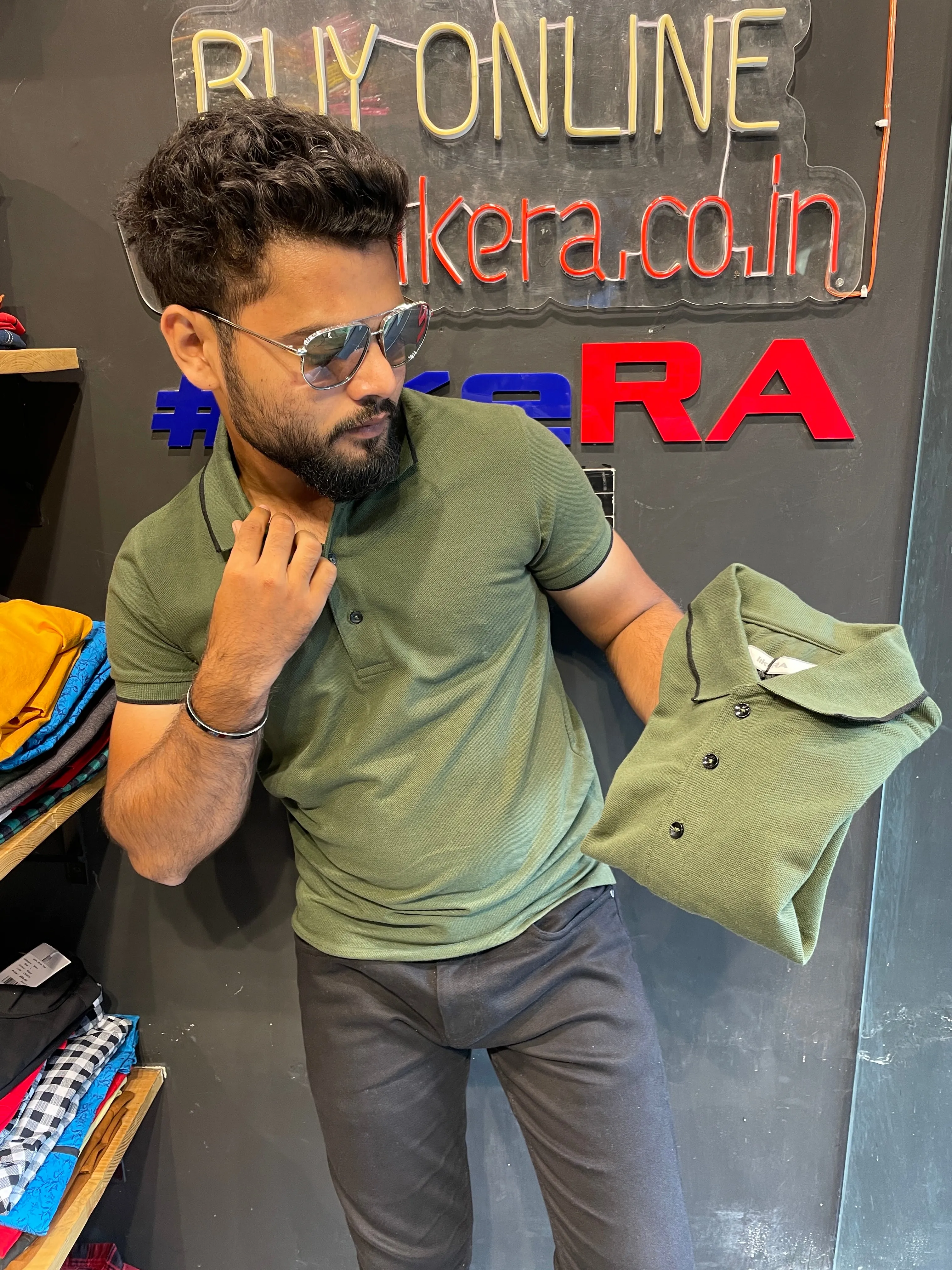 Olive  Polo T-shirt