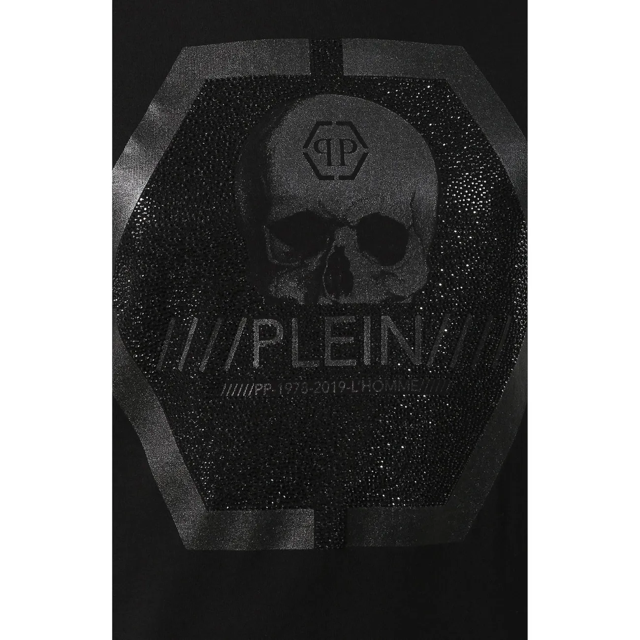 Philipp Plein Platinum Cut Round Neck Skull Men's T-Shirt