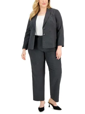 Plus Kate Womens Two Button Business Pant Suit