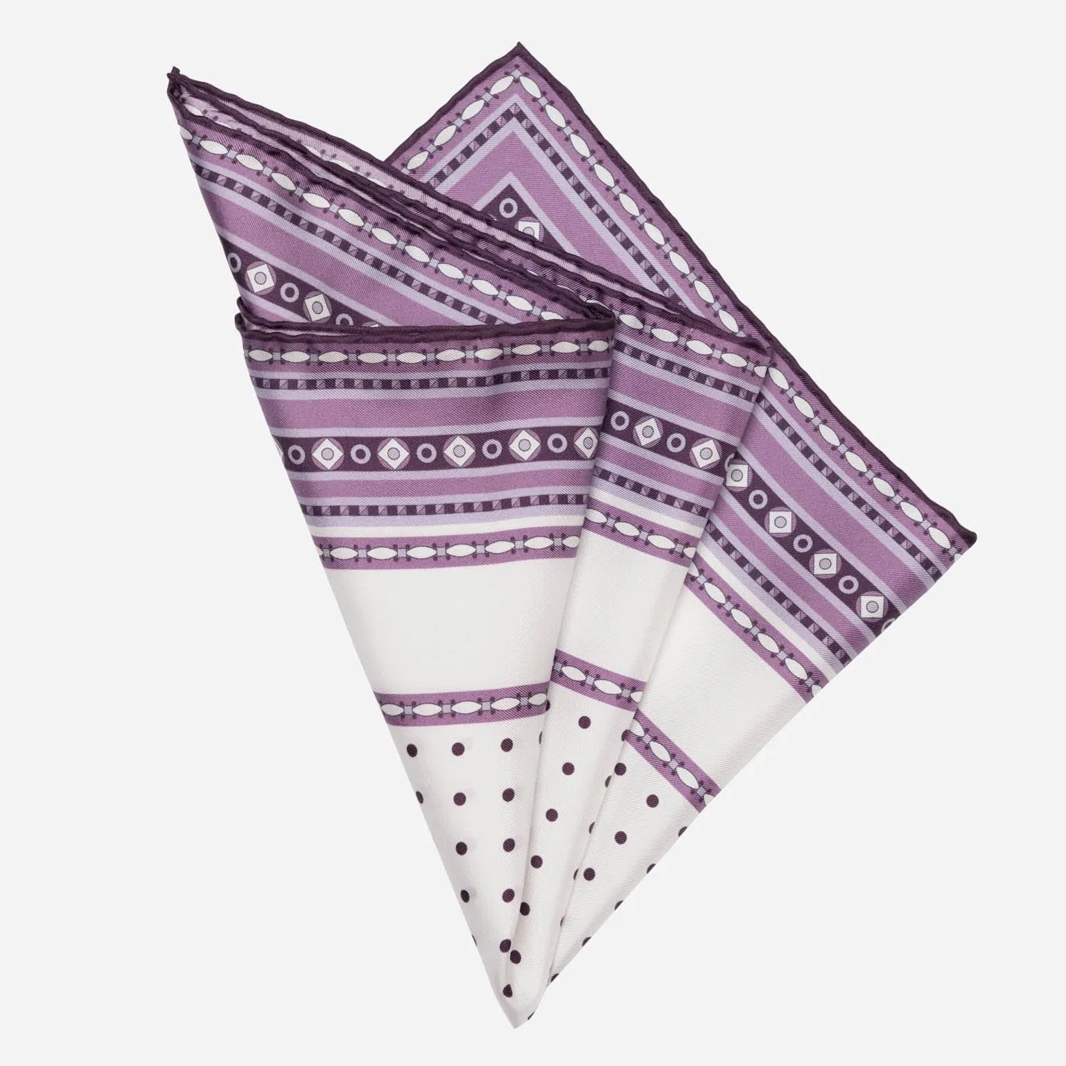 Pois - Silk Pocket Square - Lilac