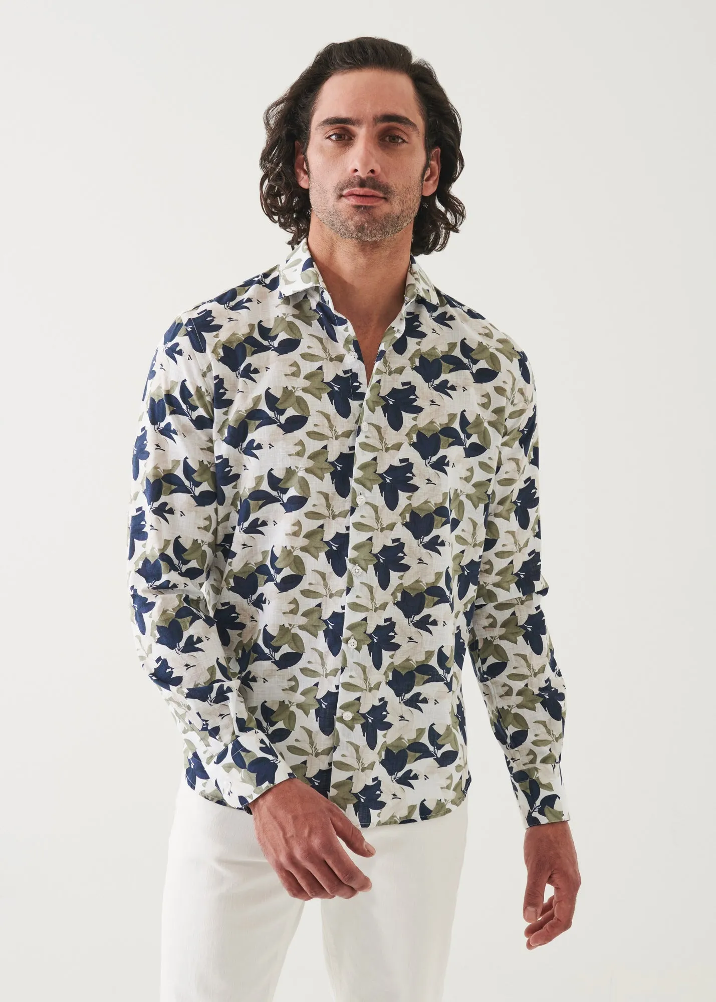 PRINTED COTTON LONG SLEEVE SHIRT