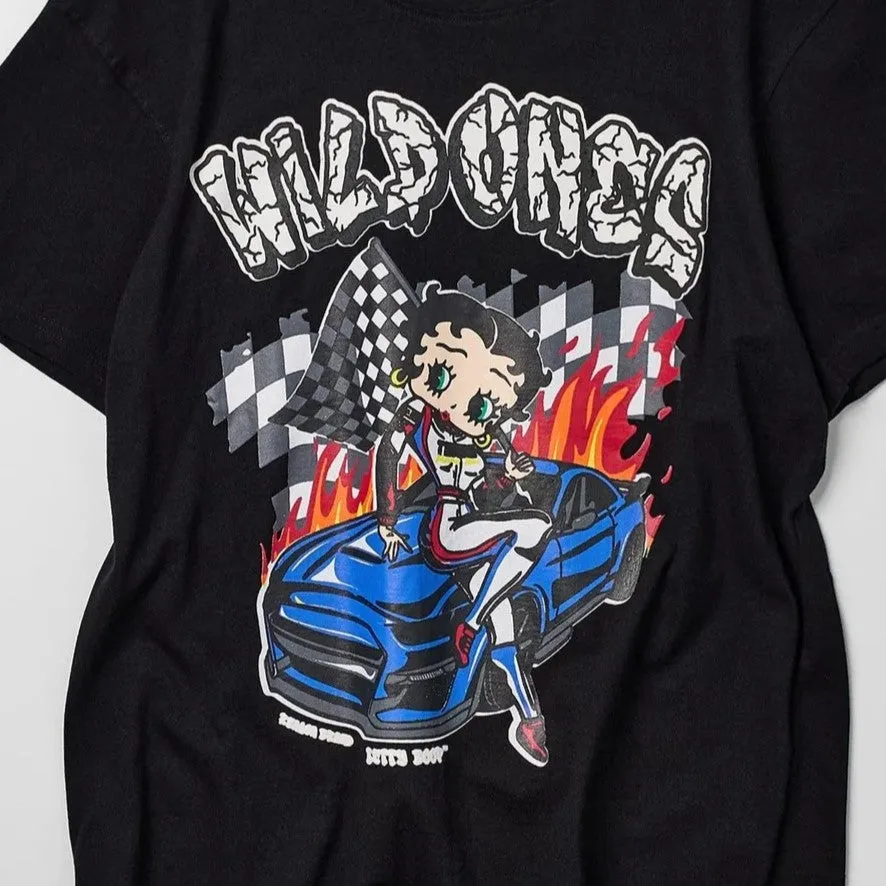 REASON Betty Boop Wild Ones Print Short Sleeve Tee