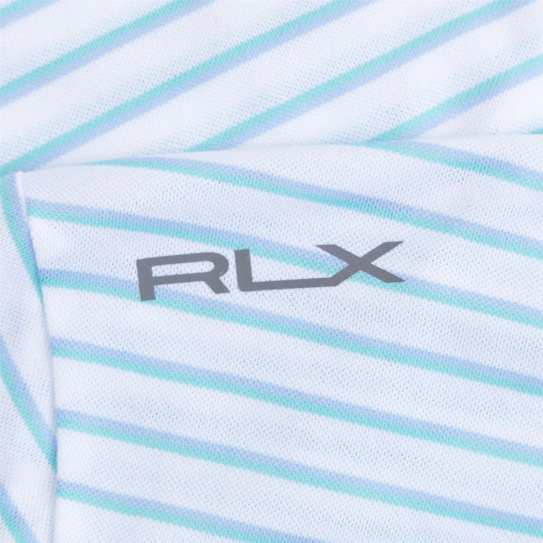 RLX Tailored Fit Tour Pique Stripe Polo White Multi - SS24