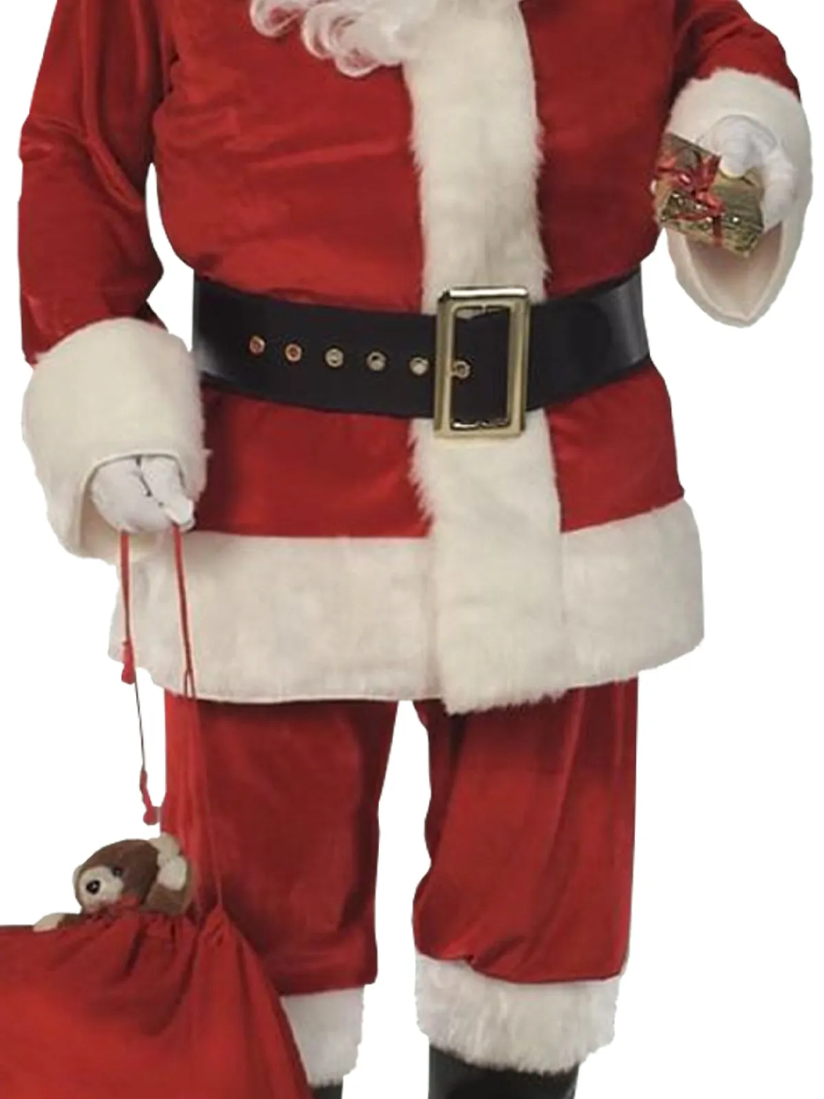 Santa Suit 8 Piece Velvet Deluxe Costume for Adults