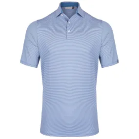 Soren Stripe Polo Clear Lake/White - SS24