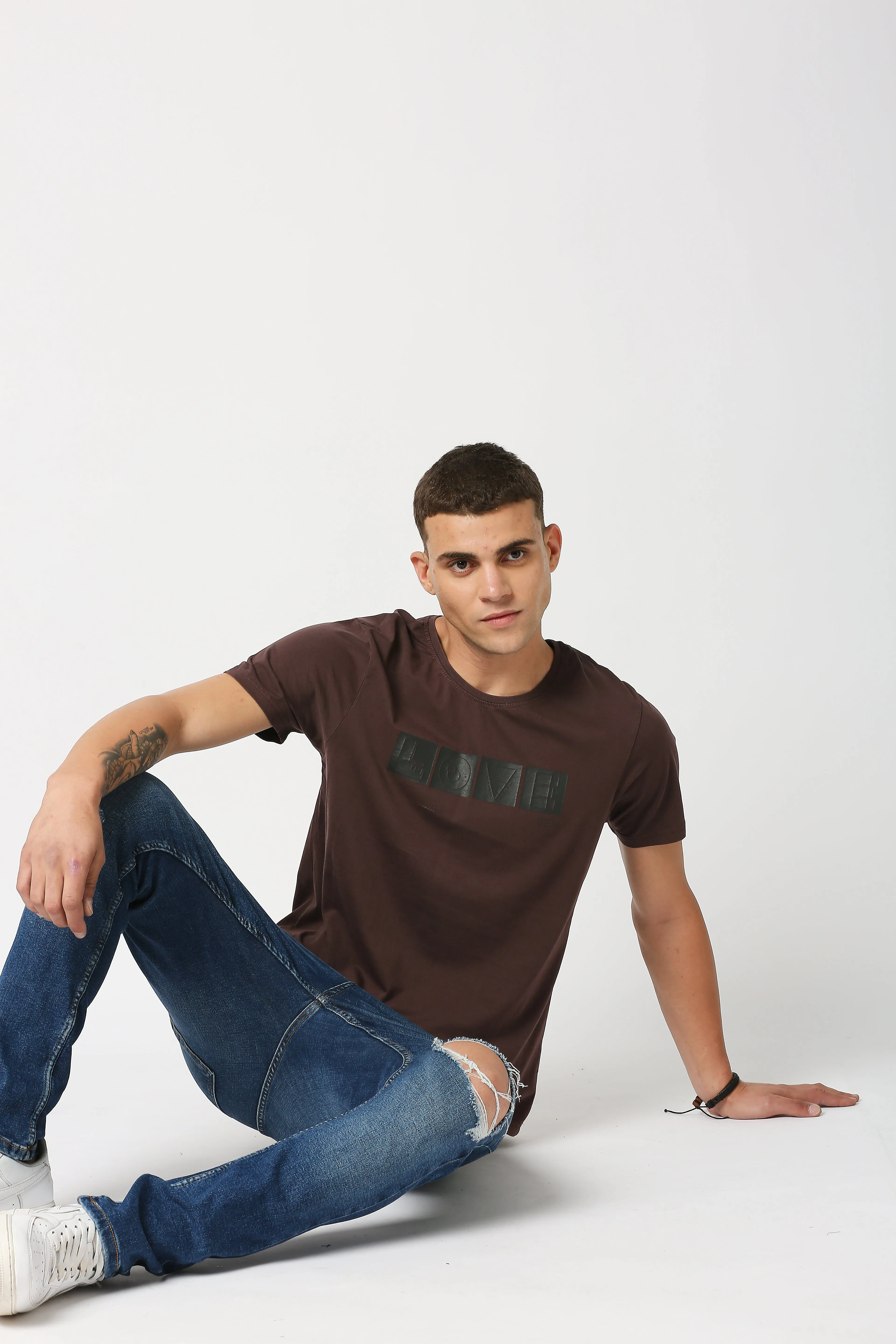 Symbol Round Neck Short Sleeve Regular Fit T-Shirt