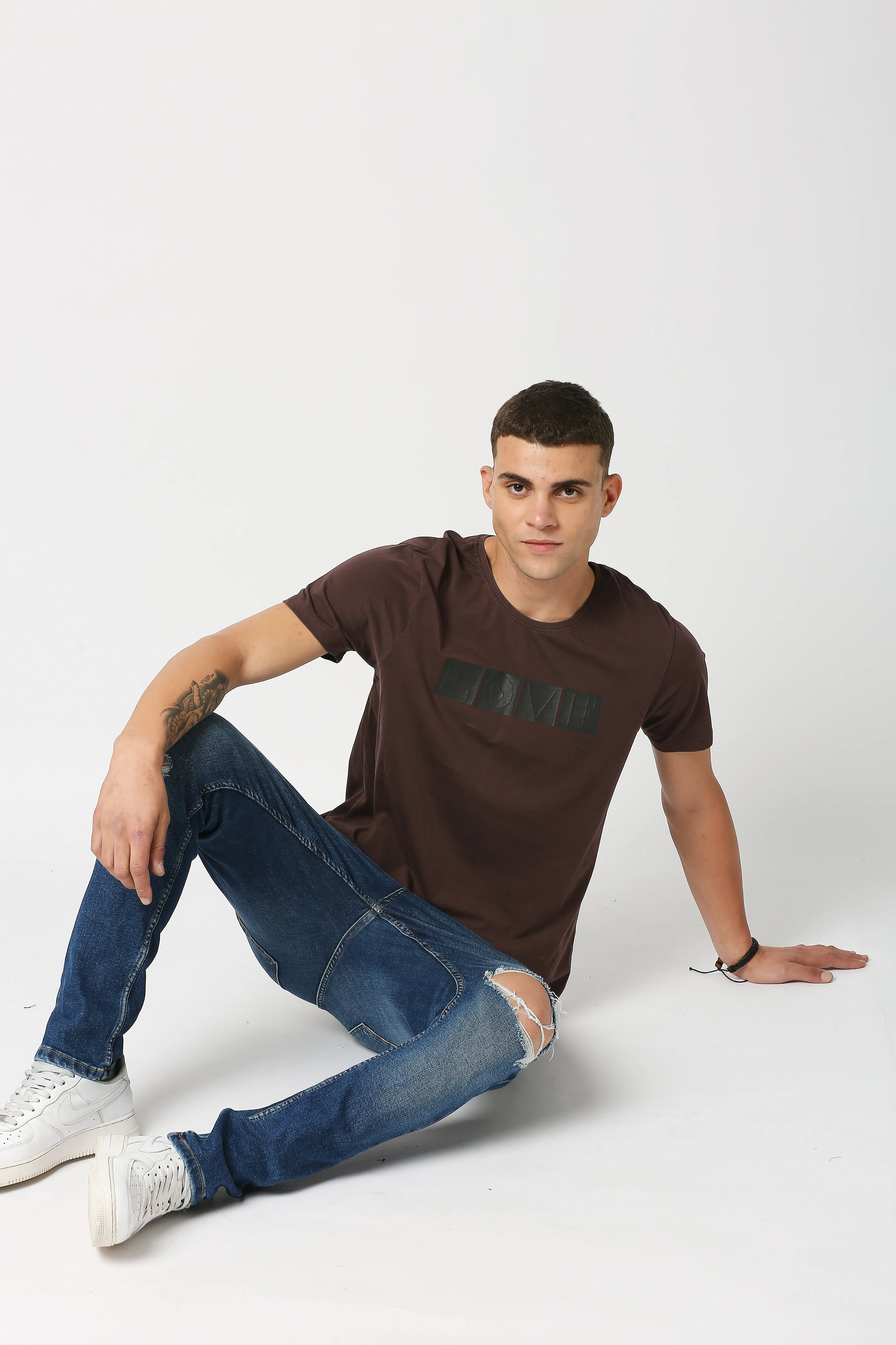 Symbol Round Neck Short Sleeve Regular Fit T-Shirt