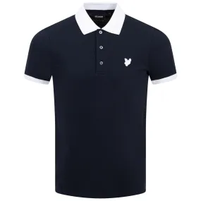 Tonal Ringer Polo Dark Navy/White - SS24