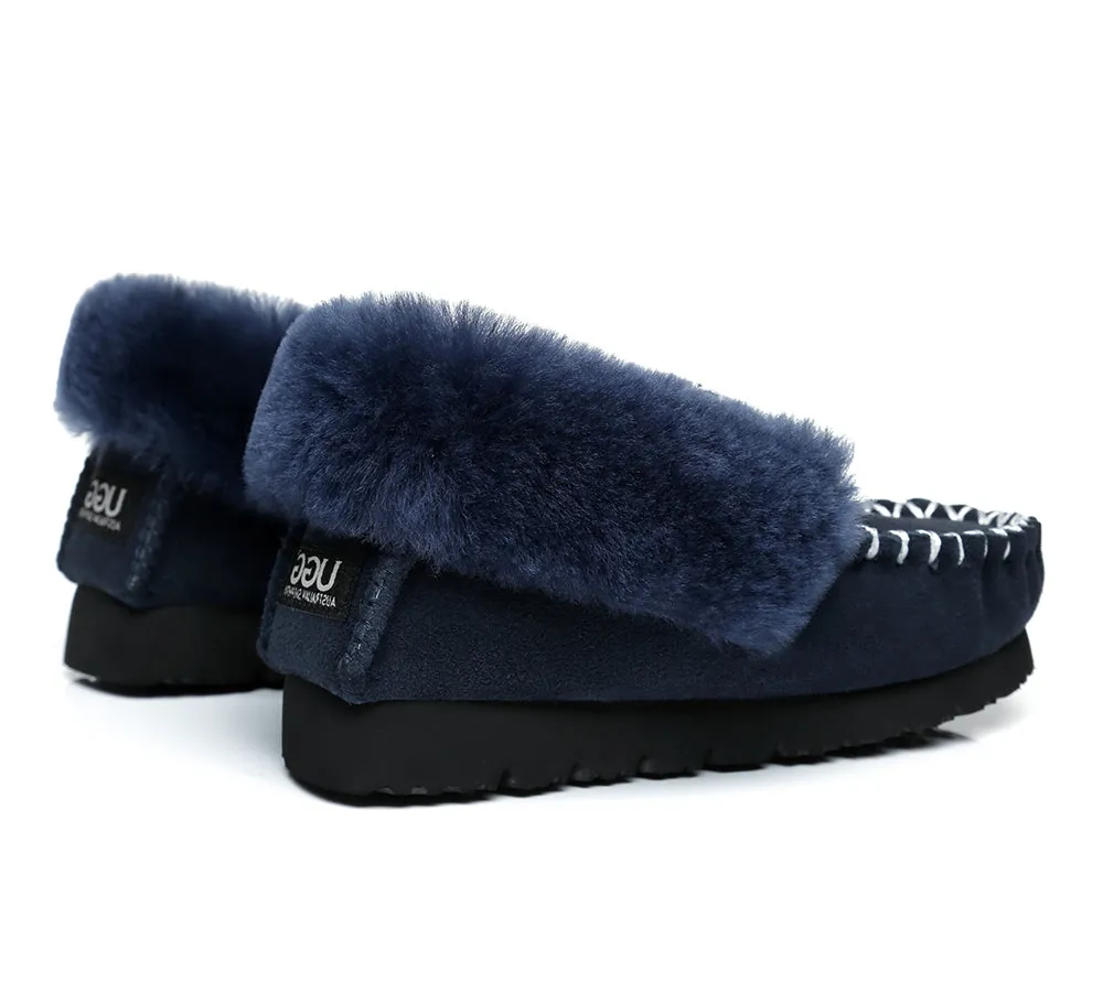 UGG AUSTRALIAN SHEPHERD Ankle Sheepskin Slippers Mens Popo Moccasins Big Size