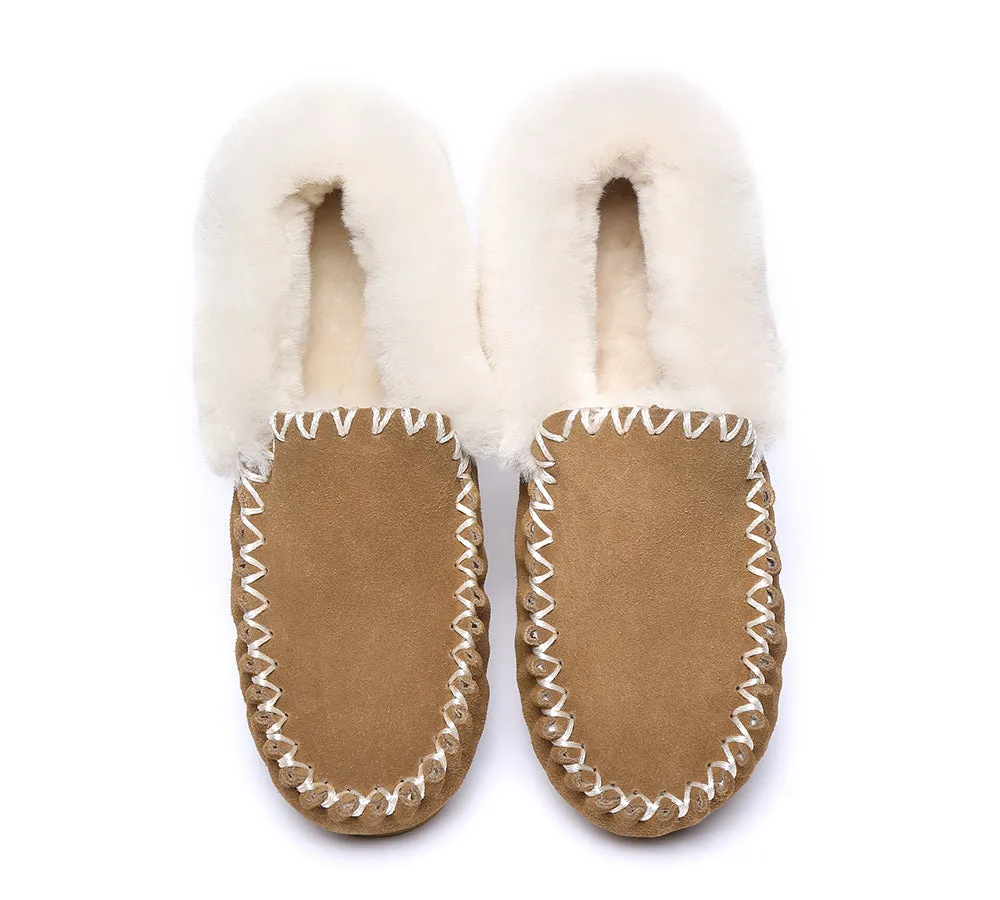 UGG AUSTRALIAN SHEPHERD Ankle Sheepskin Slippers Mens Popo Moccasins Big Size