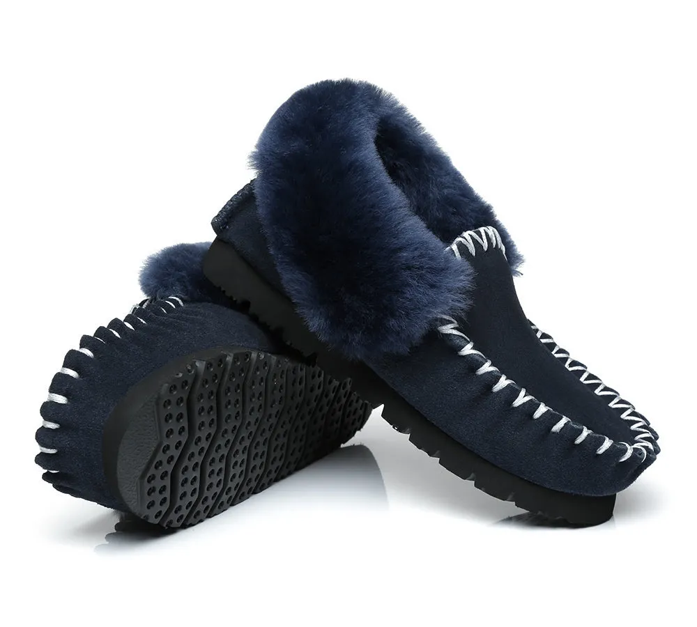 UGG AUSTRALIAN SHEPHERD Ankle Sheepskin Slippers Mens Popo Moccasins Big Size