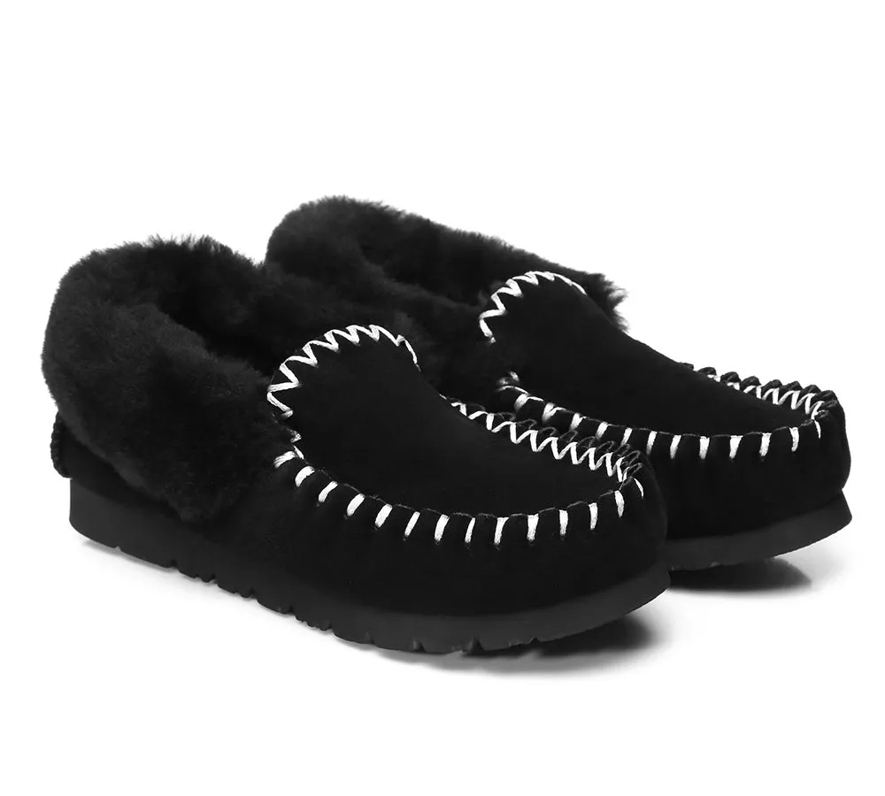 UGG AUSTRALIAN SHEPHERD Ankle Sheepskin Slippers Mens Popo Moccasins Big Size