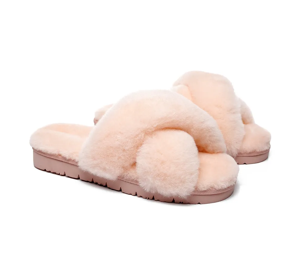 UGG Australian Shepherd Leanna Scuff Women Fluff Cross Slides