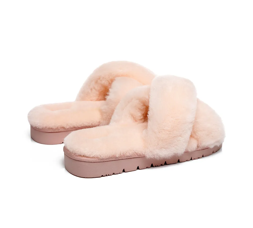 UGG Australian Shepherd Leanna Scuff Women Fluff Cross Slides