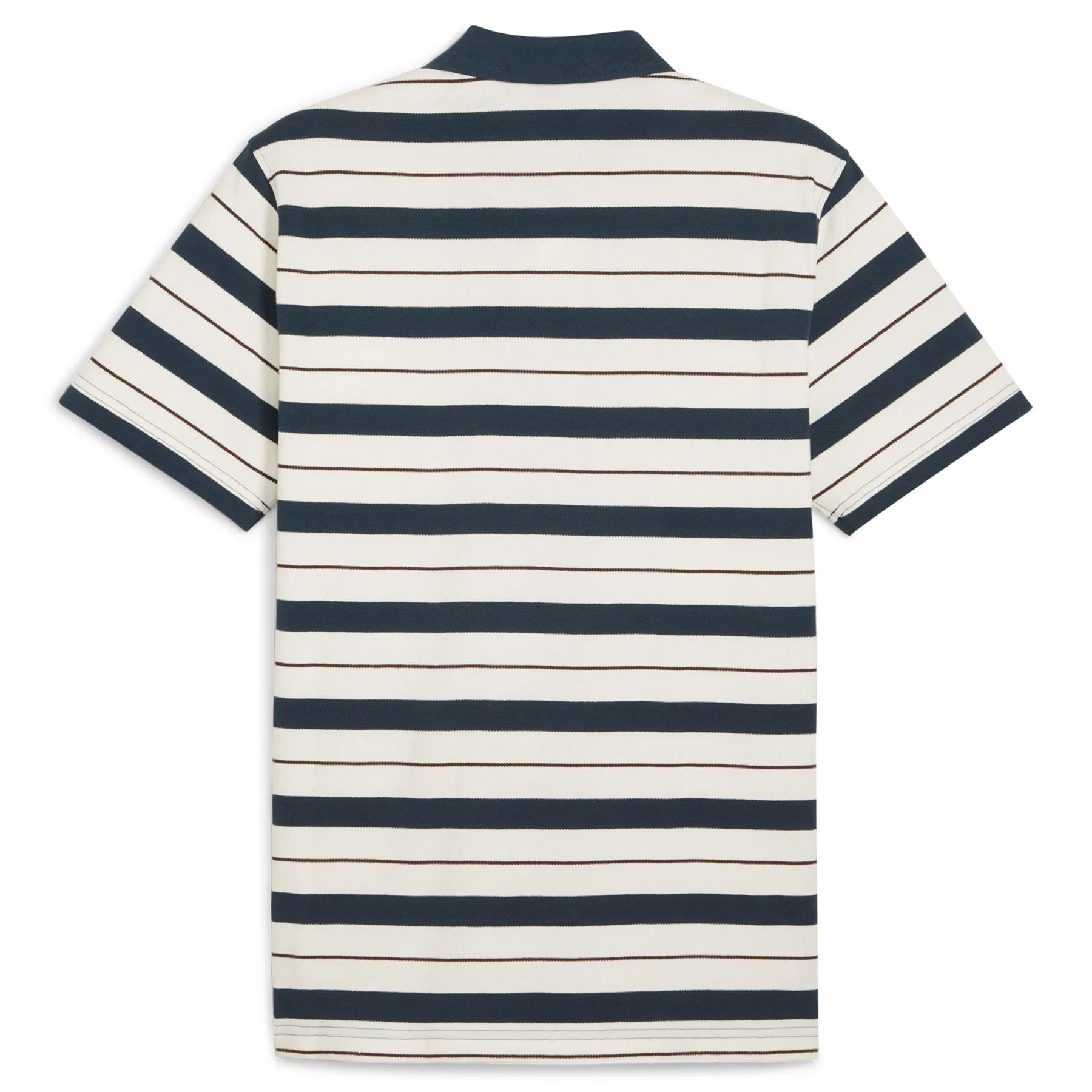 x QGC Sunday Stripe Polo White/Navy - SS24